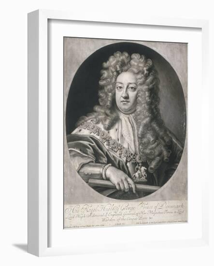 Oval Portrait of George, Prince of Denmark, 1704-Joseph Smith-Framed Giclee Print