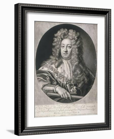 Oval Portrait of George, Prince of Denmark, 1704-Joseph Smith-Framed Giclee Print