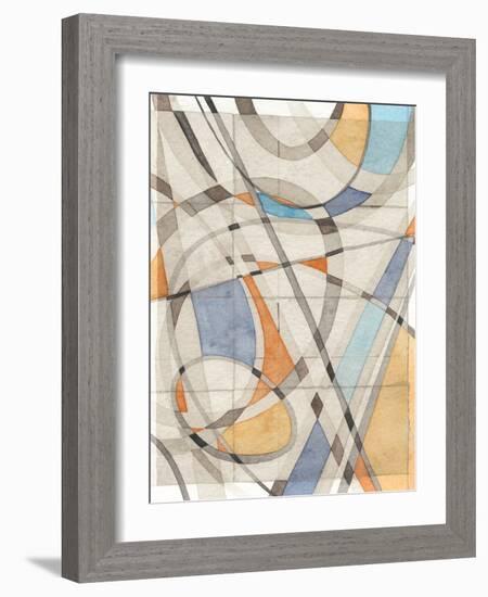 Ovals & Lines II-Nikki Galapon-Framed Art Print