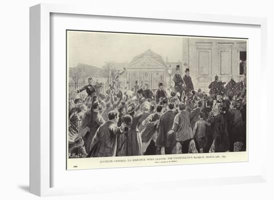 Ovation Offered to Otto Von Bismarck When Leaving the Chancellor's Mansion-null-Framed Giclee Print