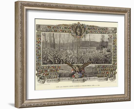 Over 5,000 Students Visiting Bismarck at Friedrichsruh-null-Framed Giclee Print