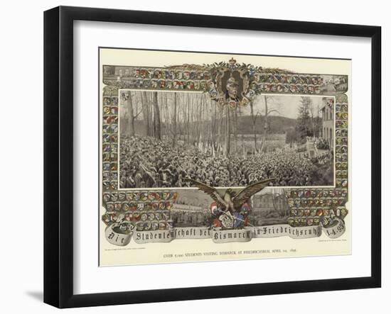 Over 5,000 Students Visiting Bismarck at Friedrichsruh-null-Framed Giclee Print