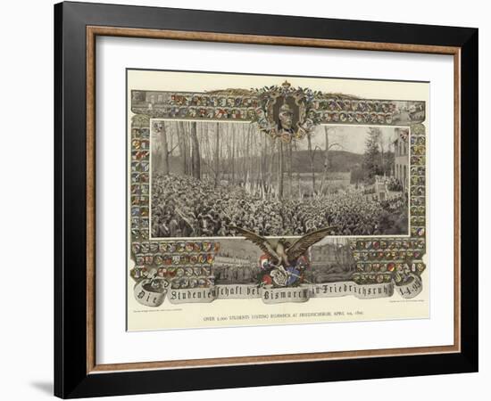 Over 5,000 Students Visiting Bismarck at Friedrichsruh-null-Framed Giclee Print