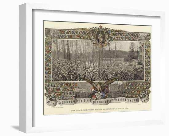 Over 5,000 Students Visiting Bismarck at Friedrichsruh-null-Framed Giclee Print