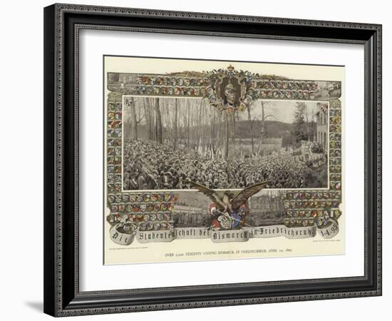 Over 5,000 Students Visiting Bismarck at Friedrichsruh-null-Framed Giclee Print