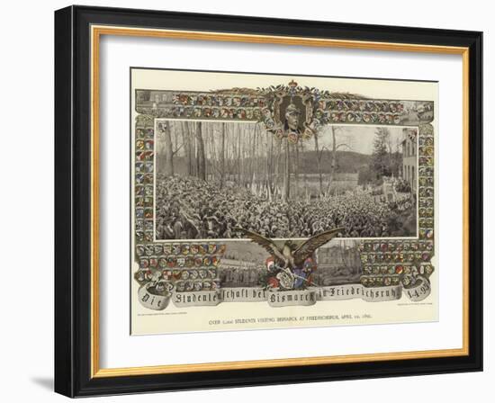 Over 5,000 Students Visiting Bismarck at Friedrichsruh-null-Framed Giclee Print