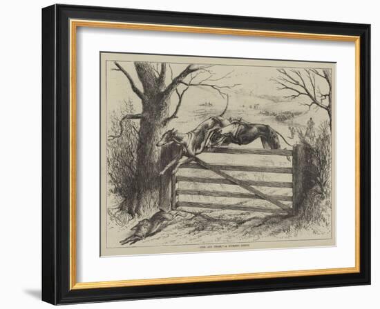 Over and Under, a Coursing Sketch-null-Framed Giclee Print