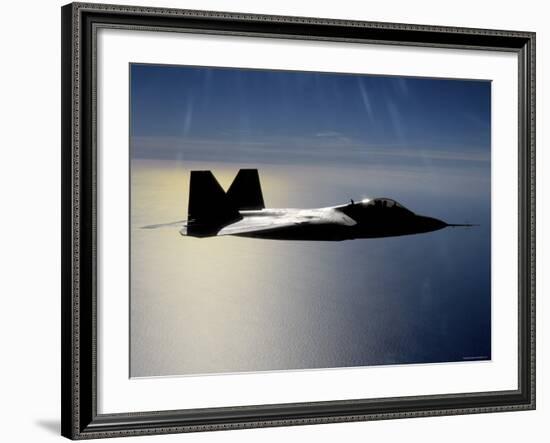 Over California, an F/A-22 Raptor Files a Training Mission Here-Stocktrek Images-Framed Photographic Print