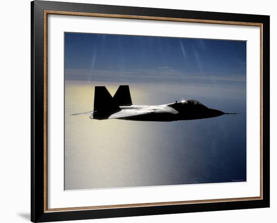 Over California, an F/A-22 Raptor Files a Training Mission Here-Stocktrek Images-Framed Photographic Print