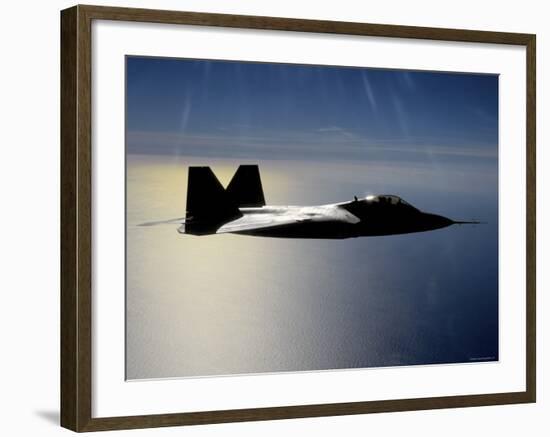 Over California, an F/A-22 Raptor Files a Training Mission Here-Stocktrek Images-Framed Photographic Print