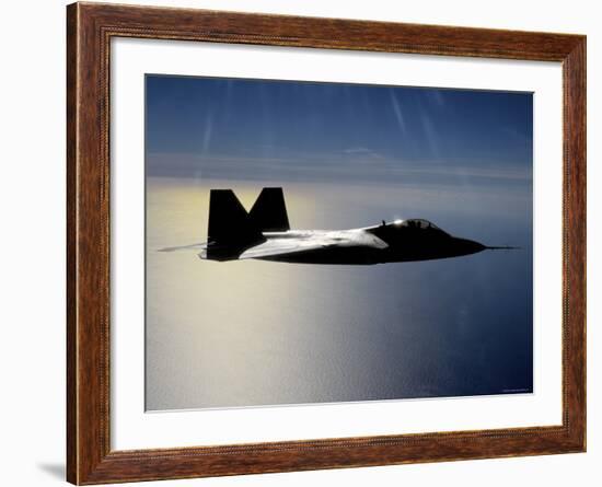 Over California, an F/A-22 Raptor Files a Training Mission Here-Stocktrek Images-Framed Photographic Print