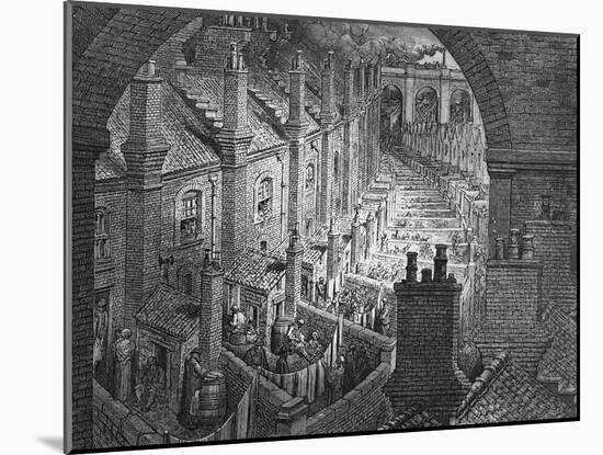 Over London - by Rail, from 'London, a Pilgrimage', Written by William Blanchard Jerrold-Gustave Doré-Mounted Giclee Print
