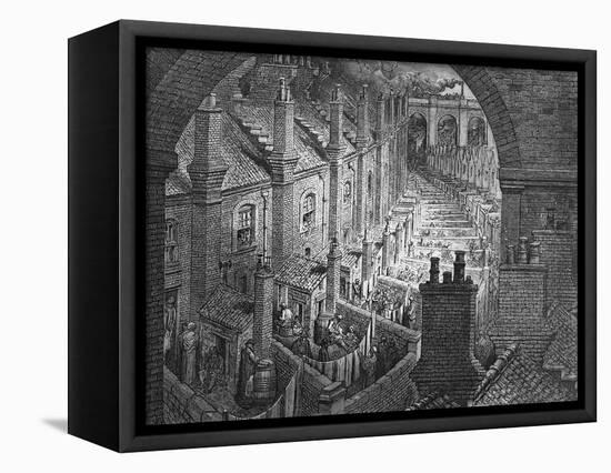 Over London - by Rail, from 'London, a Pilgrimage', Written by William Blanchard Jerrold-Gustave Doré-Framed Premier Image Canvas