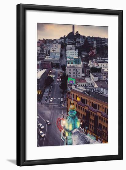 Over North Beach Sentinel Building Coit Tower San Francisco-Vincent James-Framed Photographic Print