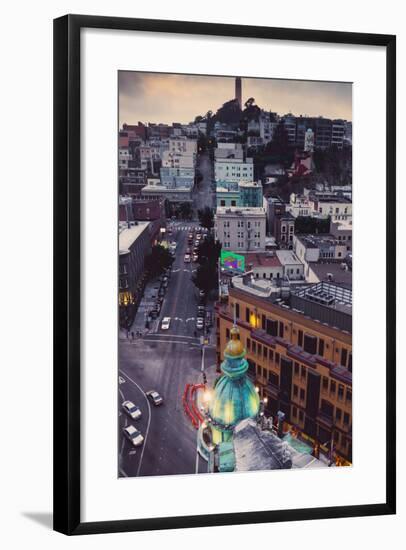 Over North Beach Sentinel Building Coit Tower San Francisco-Vincent James-Framed Photographic Print