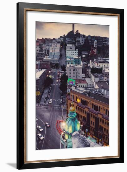 Over North Beach Sentinel Building Coit Tower San Francisco-Vincent James-Framed Photographic Print