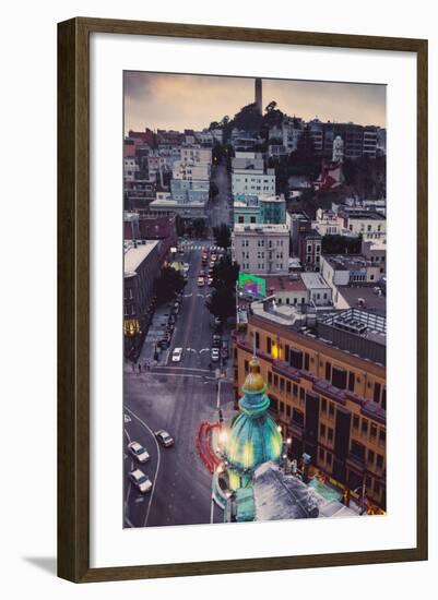 Over North Beach Sentinel Building Coit Tower San Francisco-Vincent James-Framed Photographic Print