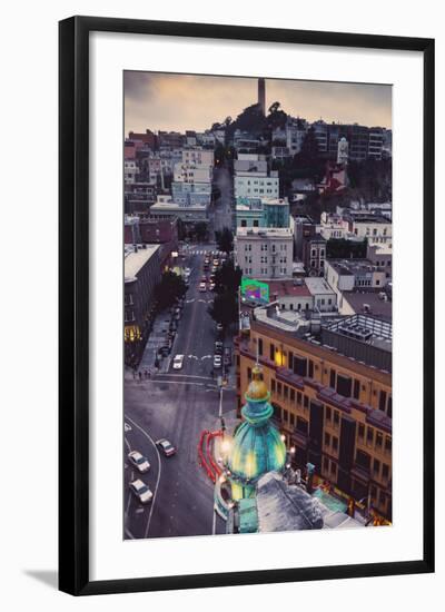 Over North Beach Sentinel Building Coit Tower San Francisco-Vincent James-Framed Photographic Print