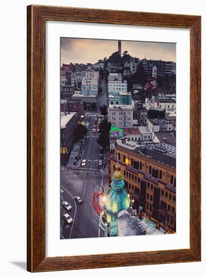 Over North Beach Sentinel Building Coit Tower San Francisco-Vincent James-Framed Photographic Print