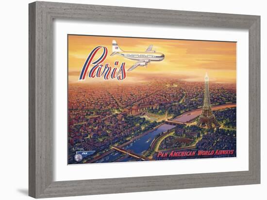 Over Paris-Kerne Erickson-Framed Art Print