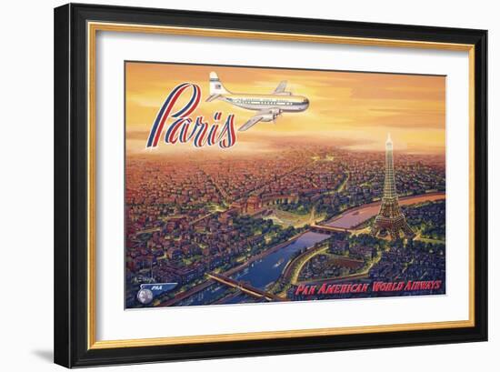 Over Paris-Kerne Erickson-Framed Premium Giclee Print