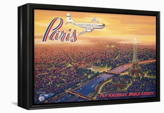 Over Paris-Kerne Erickson-Framed Stretched Canvas