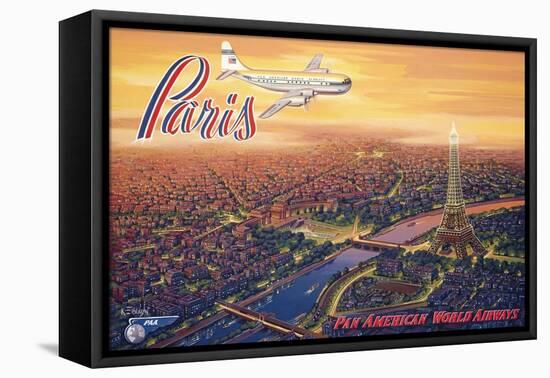 Over Paris-Kerne Erickson-Framed Stretched Canvas