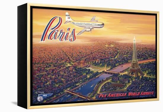 Over Paris-Kerne Erickson-Framed Stretched Canvas