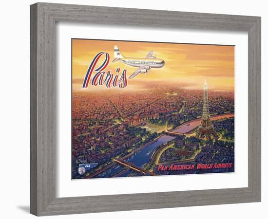 Over Paris-Kerne Erickson-Framed Art Print