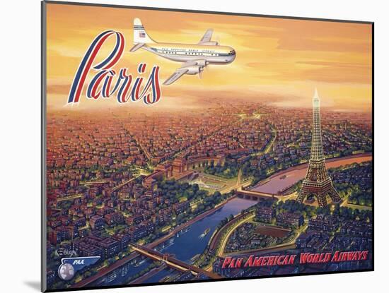 Over Paris-Kerne Erickson-Mounted Art Print