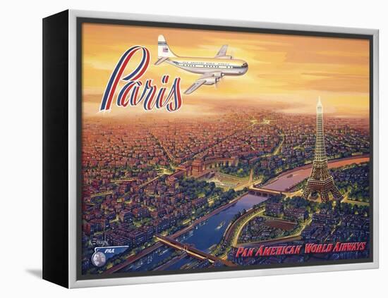 Over Paris-Kerne Erickson-Framed Stretched Canvas