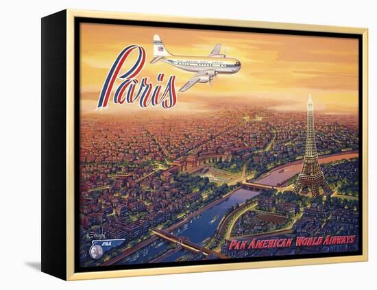 Over Paris-Kerne Erickson-Framed Stretched Canvas