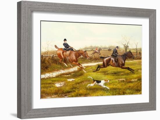 Over the Ditch (Late 19th Century)-George Derville Rowlandson-Framed Giclee Print