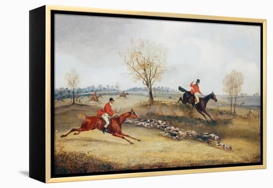 Over the Fence-Henry Thomas Alken-Framed Premier Image Canvas