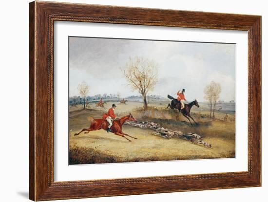 Over the Fence-Henry Thomas Alken-Framed Giclee Print