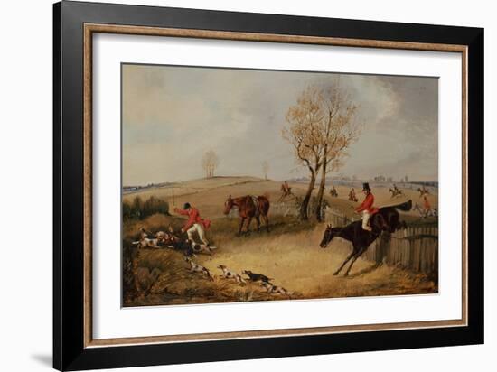 Over the Fence-Henry Thomas Alken-Framed Giclee Print