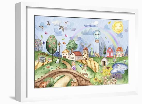 Over the Hill and Far Away-The Font Diva-Framed Giclee Print