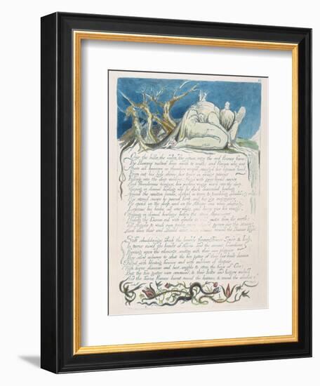 Over the Hills...'-William Blake-Framed Giclee Print