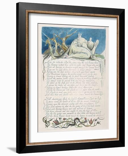 Over the Hills...'-William Blake-Framed Giclee Print