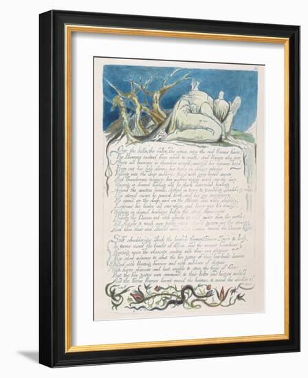 Over the Hills...'-William Blake-Framed Giclee Print