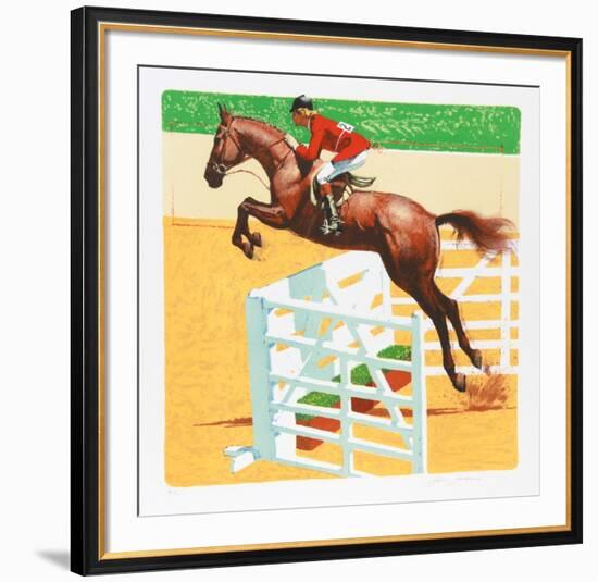 Over The Jump-Jim Jonson-Framed Collectable Print