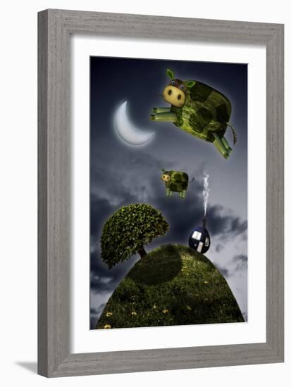 Over the Moon-Carrie Webster-Framed Giclee Print