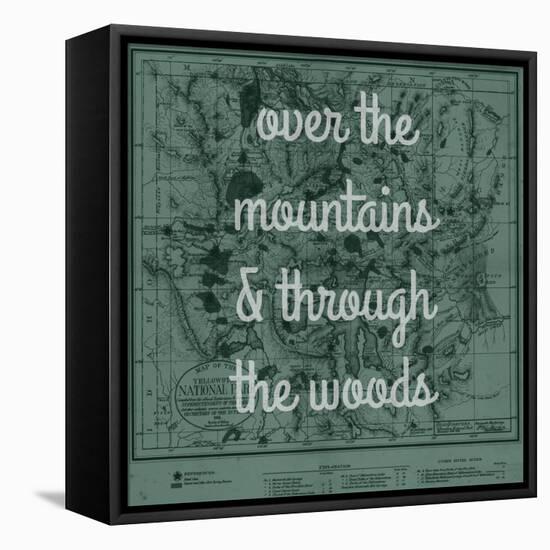 Over the Mountains & Through the Woods - 1881, Yellowstone National Park 1881 Map-null-Framed Premier Image Canvas