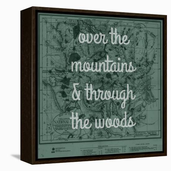 Over the Mountains & Through the Woods - 1881, Yellowstone National Park 1881 Map-null-Framed Premier Image Canvas