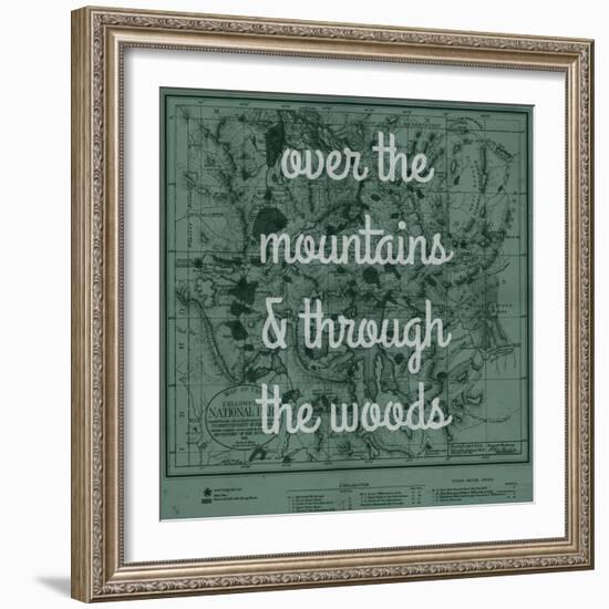 Over the Mountains & Through the Woods - 1881, Yellowstone National Park 1881 Map-null-Framed Giclee Print