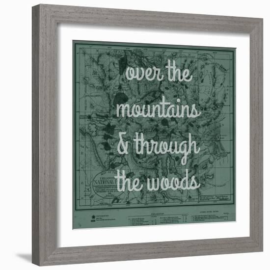 Over the Mountains & Through the Woods - 1881, Yellowstone National Park 1881 Map-null-Framed Giclee Print