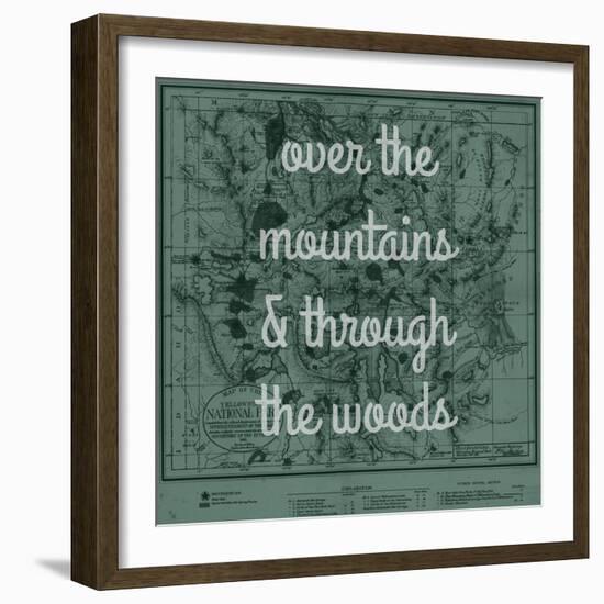 Over the Mountains & Through the Woods - 1881, Yellowstone National Park 1881 Map-null-Framed Giclee Print