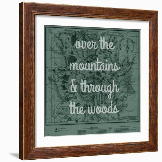 Over the Mountains & Through the Woods - 1881, Yellowstone National Park 1881 Map-null-Framed Giclee Print