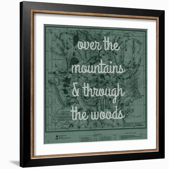 Over the Mountains & Through the Woods - 1881, Yellowstone National Park 1881 Map-null-Framed Giclee Print