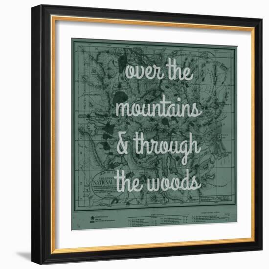 Over the Mountains & Through the Woods - 1881, Yellowstone National Park 1881 Map-null-Framed Giclee Print